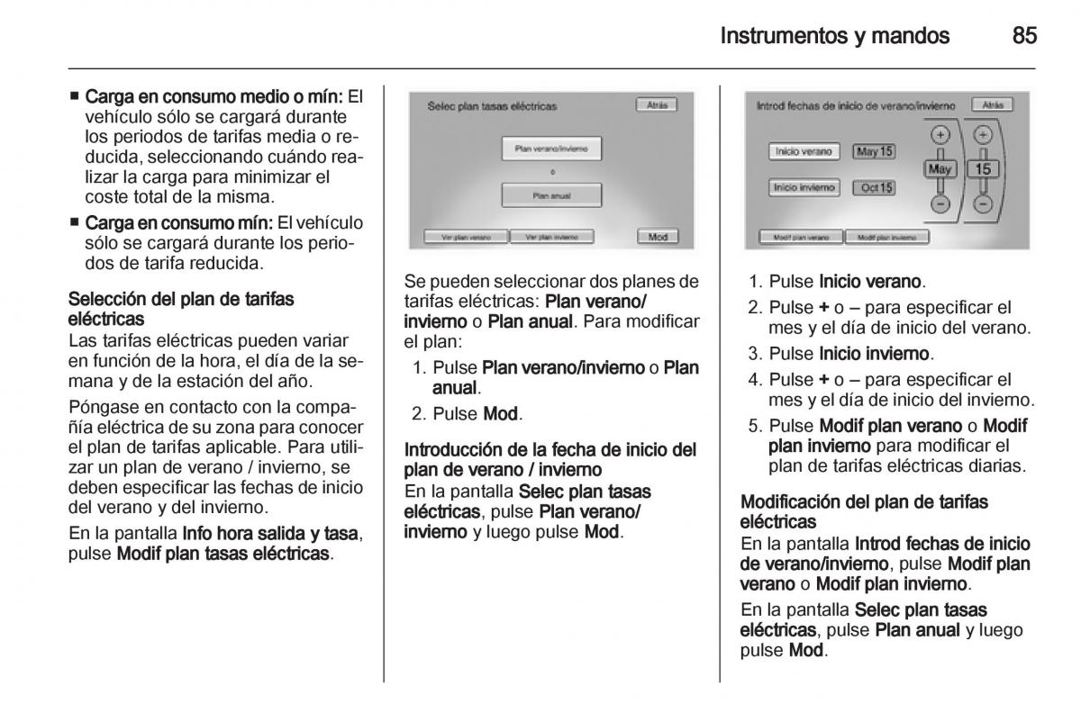 Opel Ampera manual del propietario / page 87