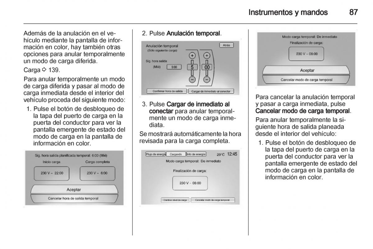 Opel Ampera manual del propietario / page 89