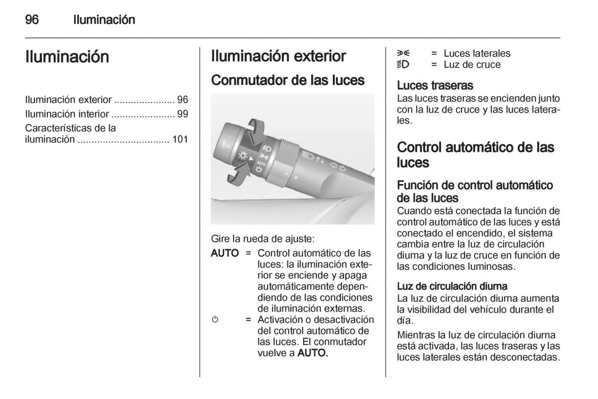 Opel Ampera manual del propietario / page 98