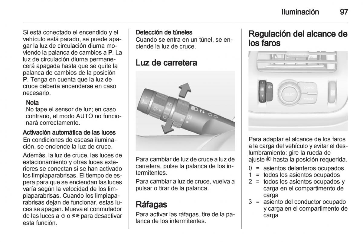 Opel Ampera manual del propietario / page 99