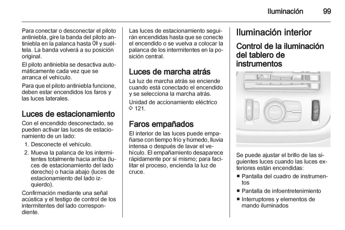 Opel Ampera manual del propietario / page 101