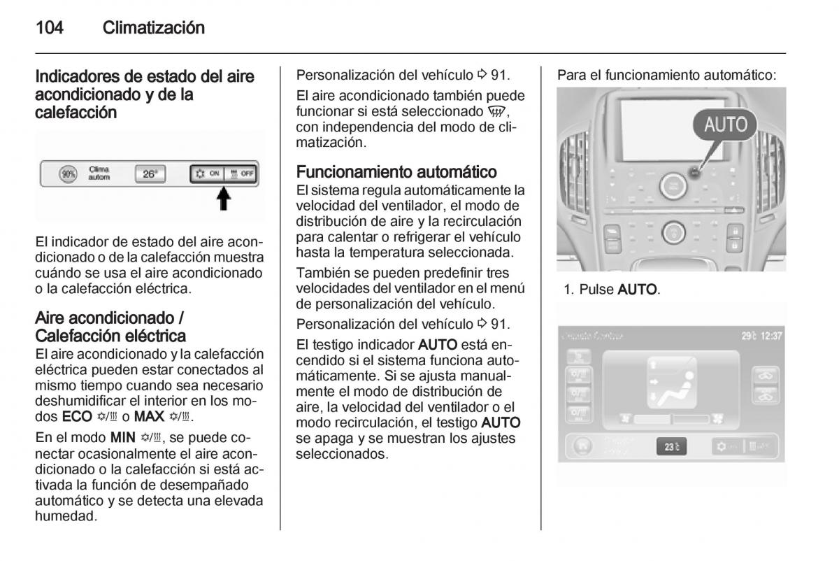 Opel Ampera manual del propietario / page 106