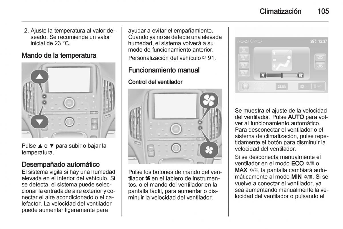 Opel Ampera manual del propietario / page 107