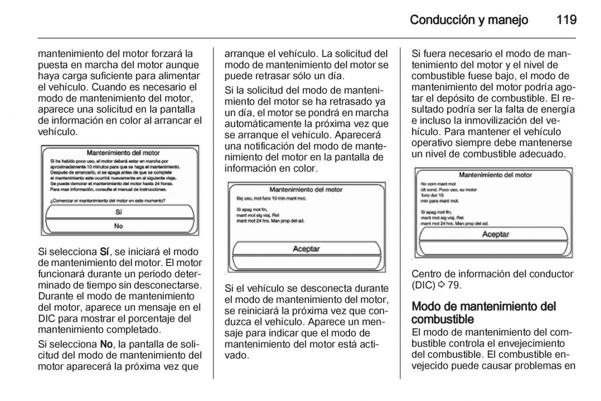 Opel Ampera manual del propietario / page 121