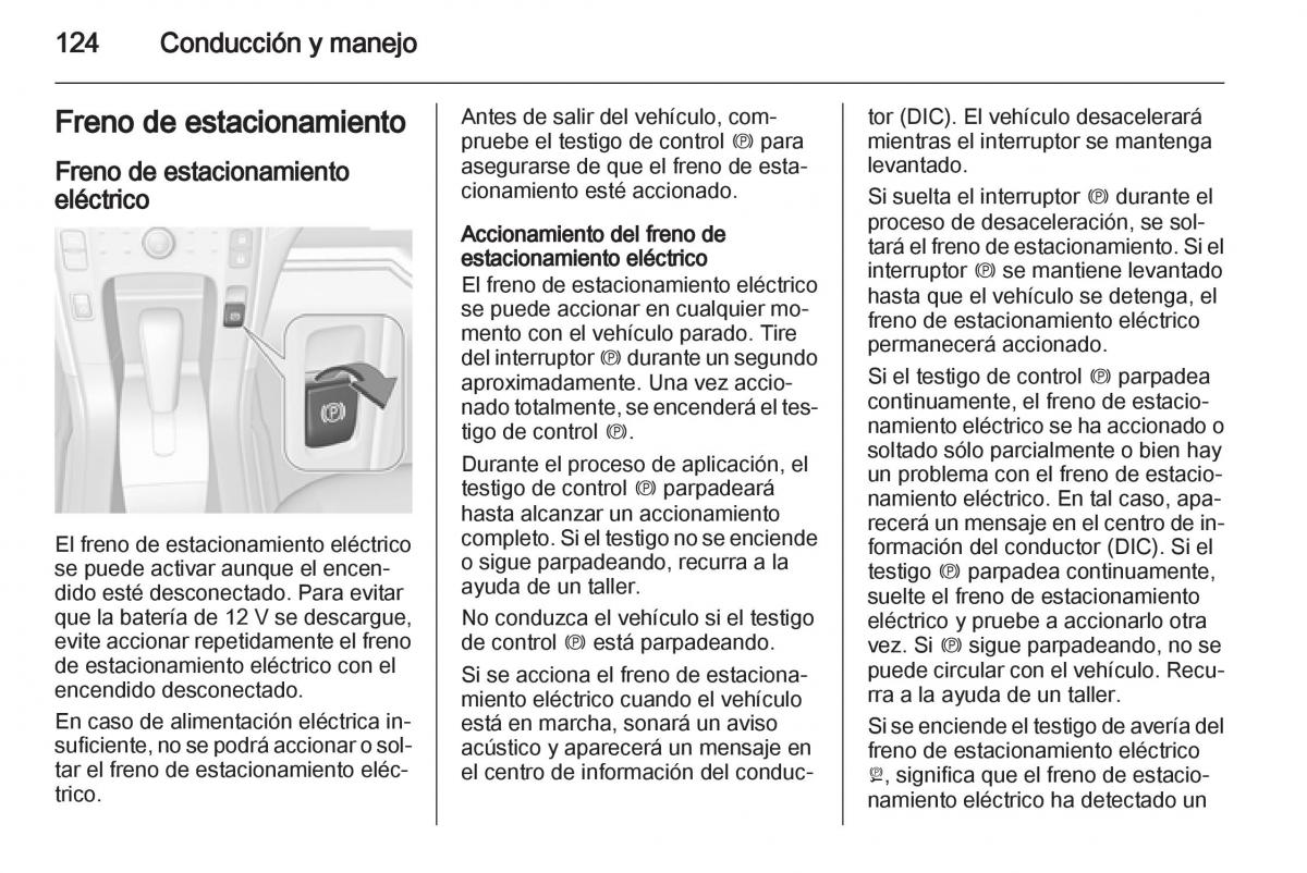 Opel Ampera manual del propietario / page 126