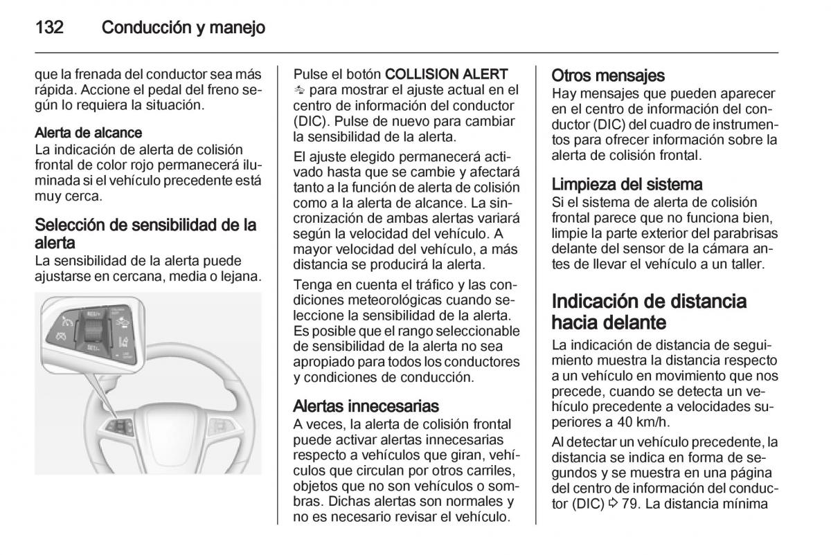 Opel Ampera manual del propietario / page 134