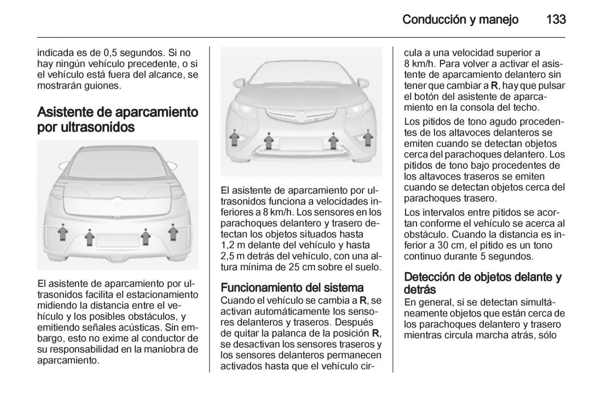 Opel Ampera manual del propietario / page 135