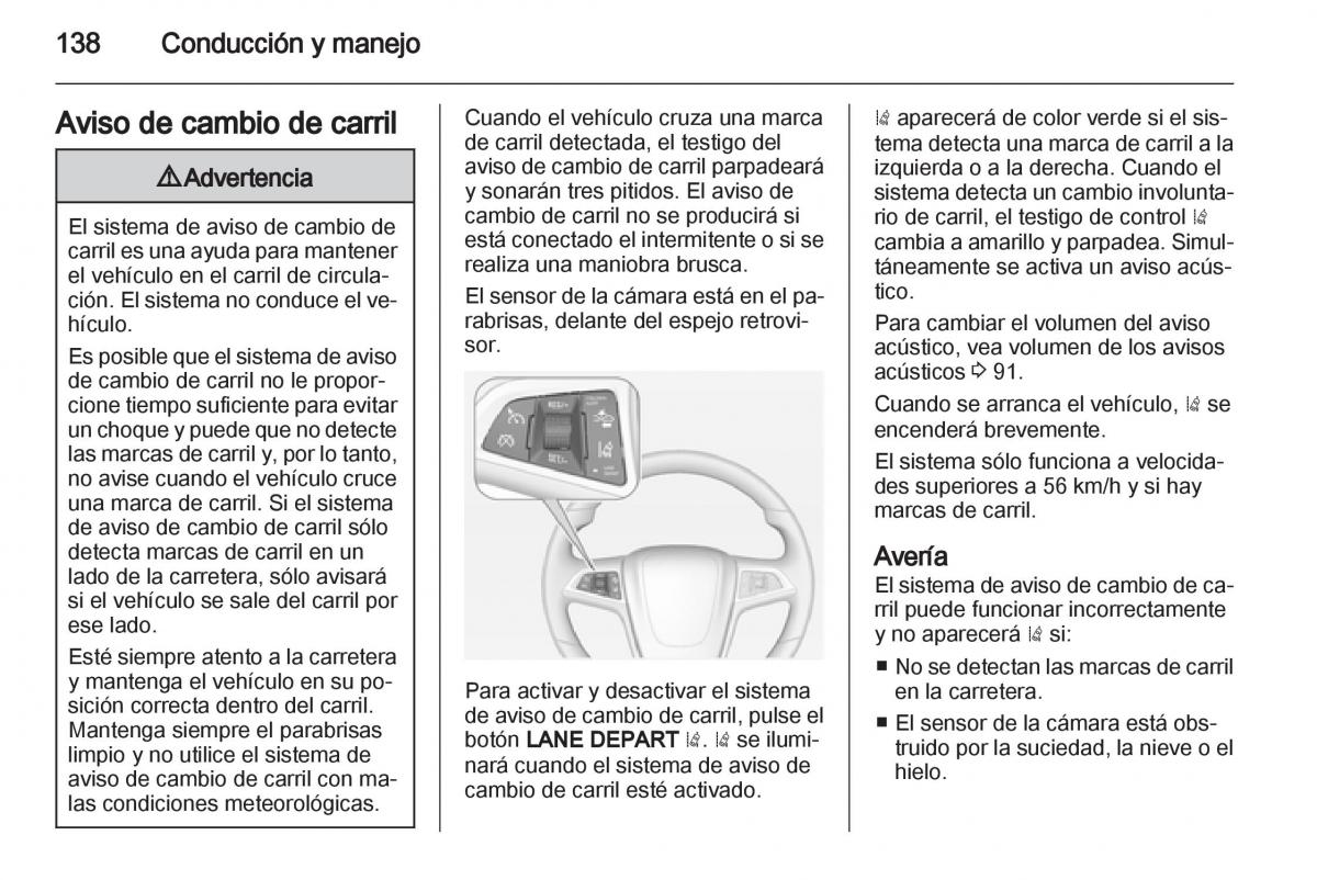 Opel Ampera manual del propietario / page 140