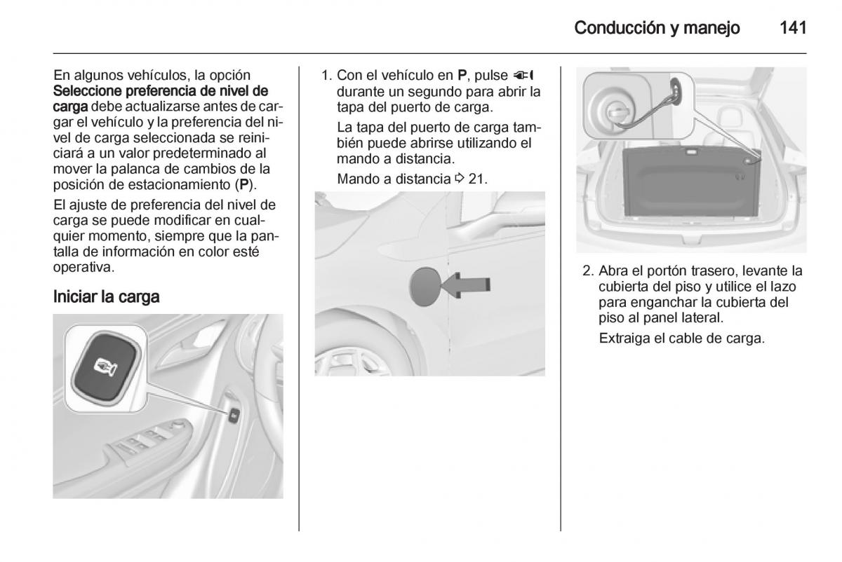 Opel Ampera manual del propietario / page 143