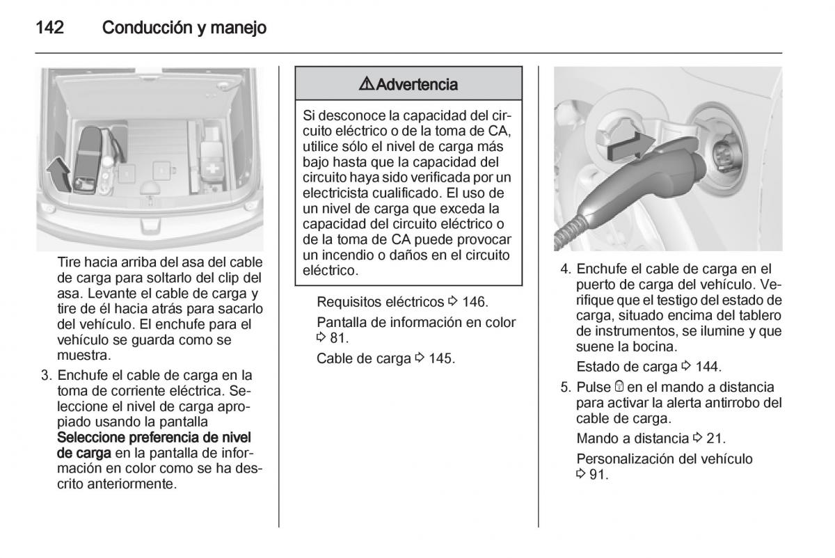 Opel Ampera manual del propietario / page 144