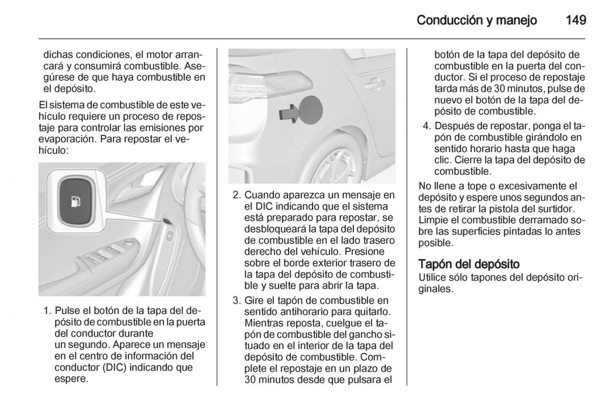 Opel Ampera manual del propietario / page 151