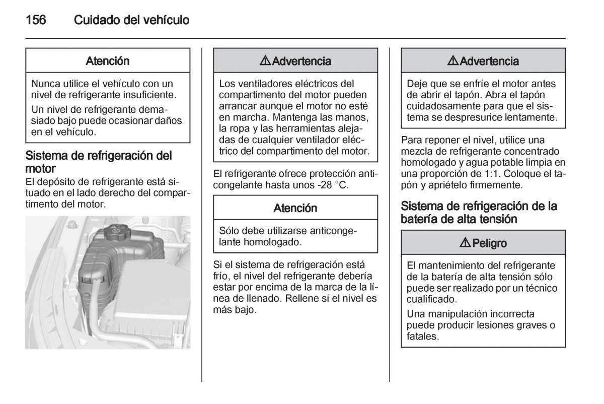 Opel Ampera manual del propietario / page 158