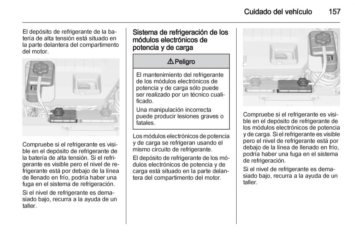 Opel Ampera manual del propietario / page 159