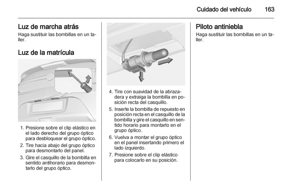 Opel Ampera manual del propietario / page 165