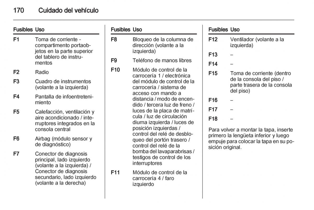 Opel Ampera manual del propietario / page 172