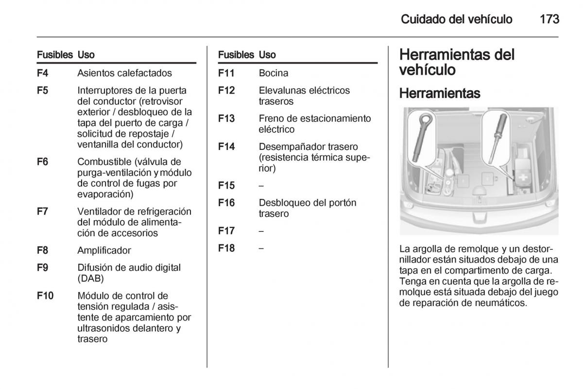 Opel Ampera manual del propietario / page 175