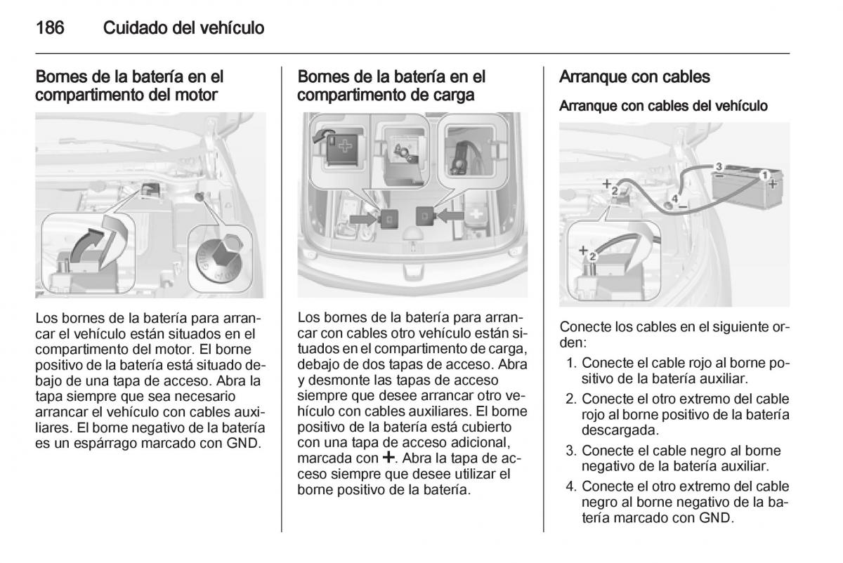 Opel Ampera manual del propietario / page 188