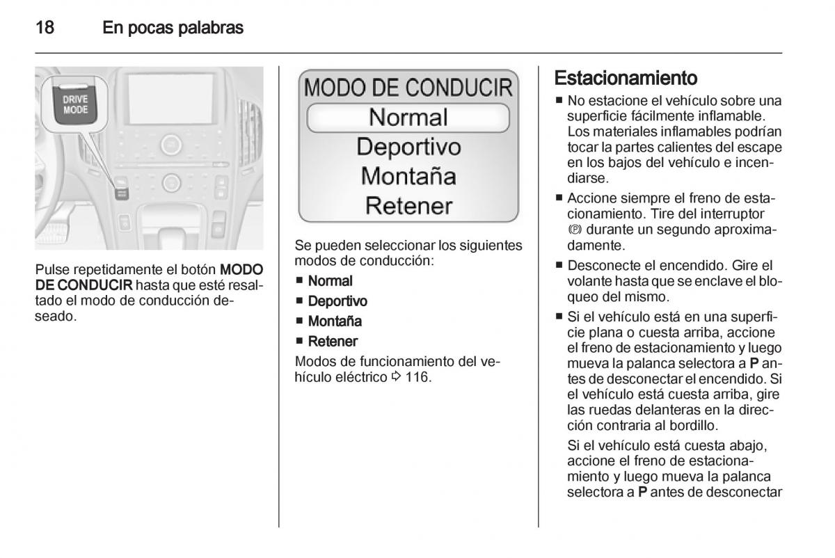 Opel Ampera manual del propietario / page 20