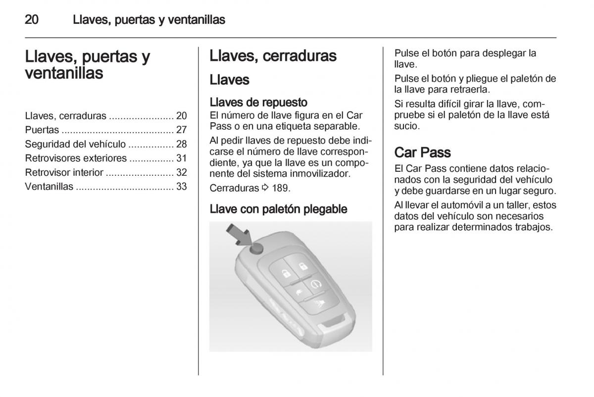 Opel Ampera manual del propietario / page 22