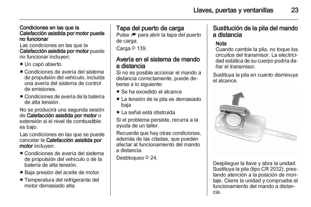 Opel Ampera manual del propietario / page 25