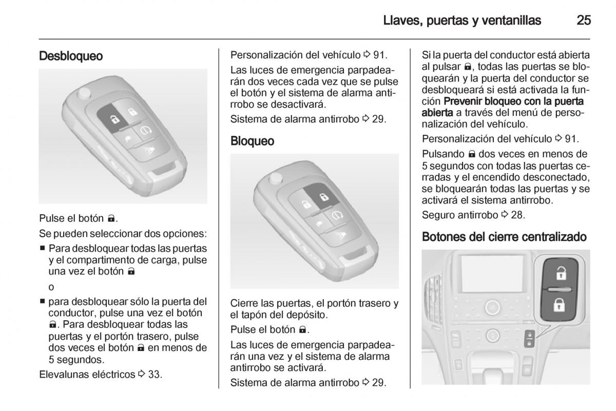 Opel Ampera manual del propietario / page 27