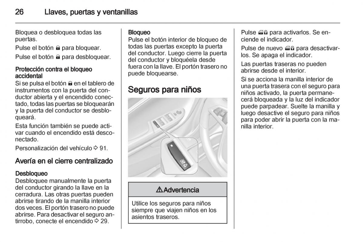 Opel Ampera manual del propietario / page 28