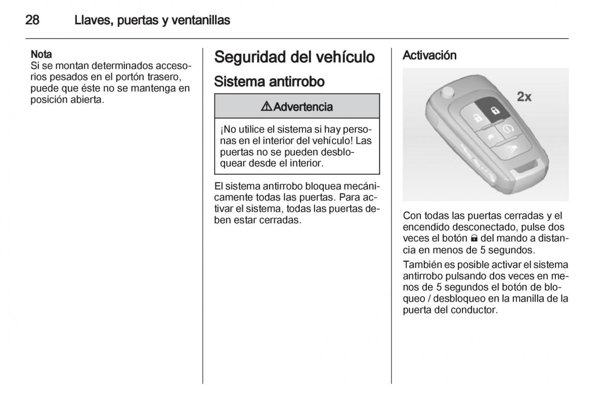 Opel Ampera manual del propietario / page 30