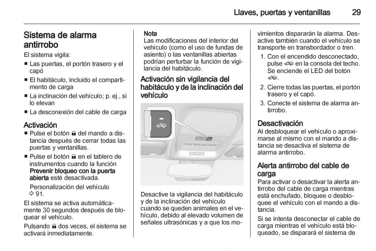 Opel Ampera manual del propietario / page 31