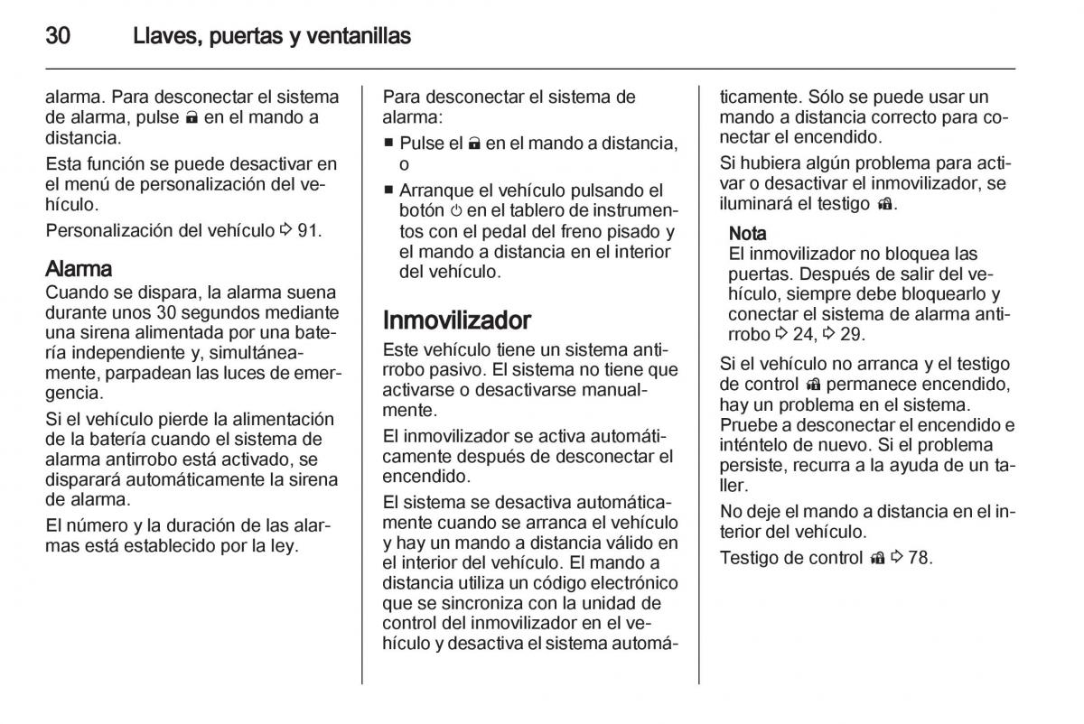 Opel Ampera manual del propietario / page 32