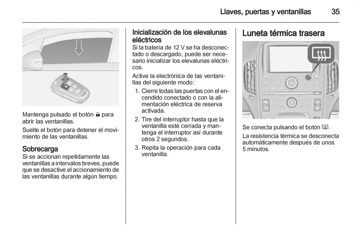 Opel Ampera manual del propietario / page 37