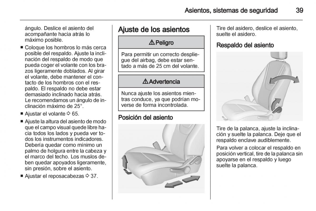 Opel Ampera manual del propietario / page 41