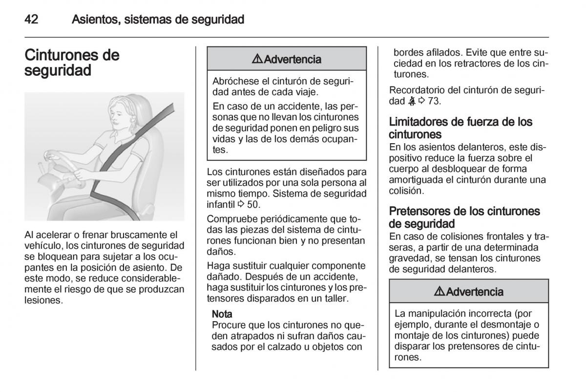 Opel Ampera manual del propietario / page 44