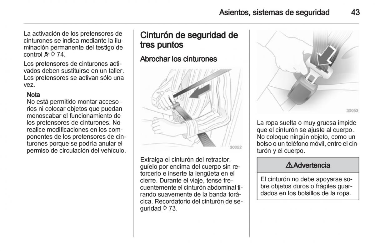 Opel Ampera manual del propietario / page 45