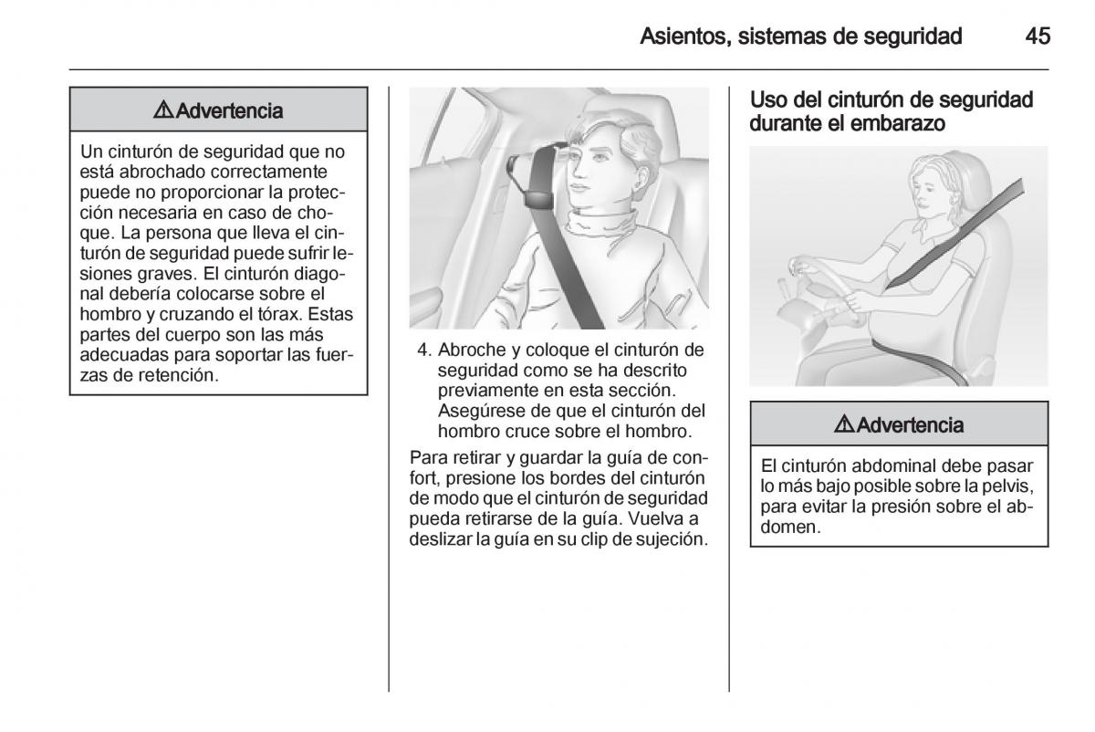 Opel Ampera manual del propietario / page 47