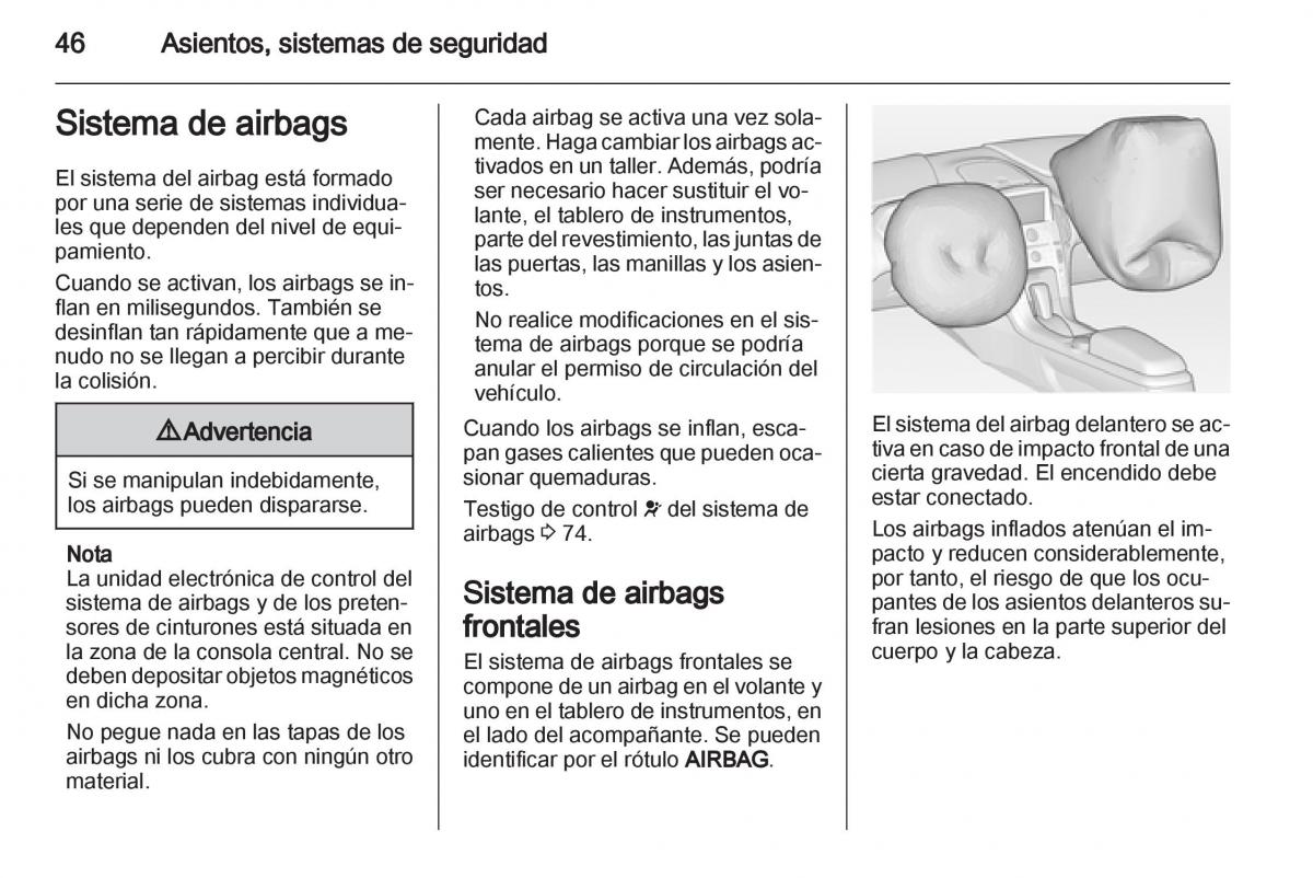 Opel Ampera manual del propietario / page 48