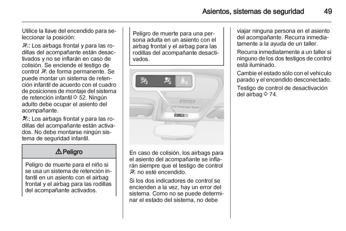 Opel Ampera manual del propietario / page 51