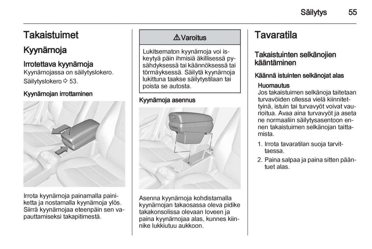 Opel Ampera omistajan kasikirja / page 57