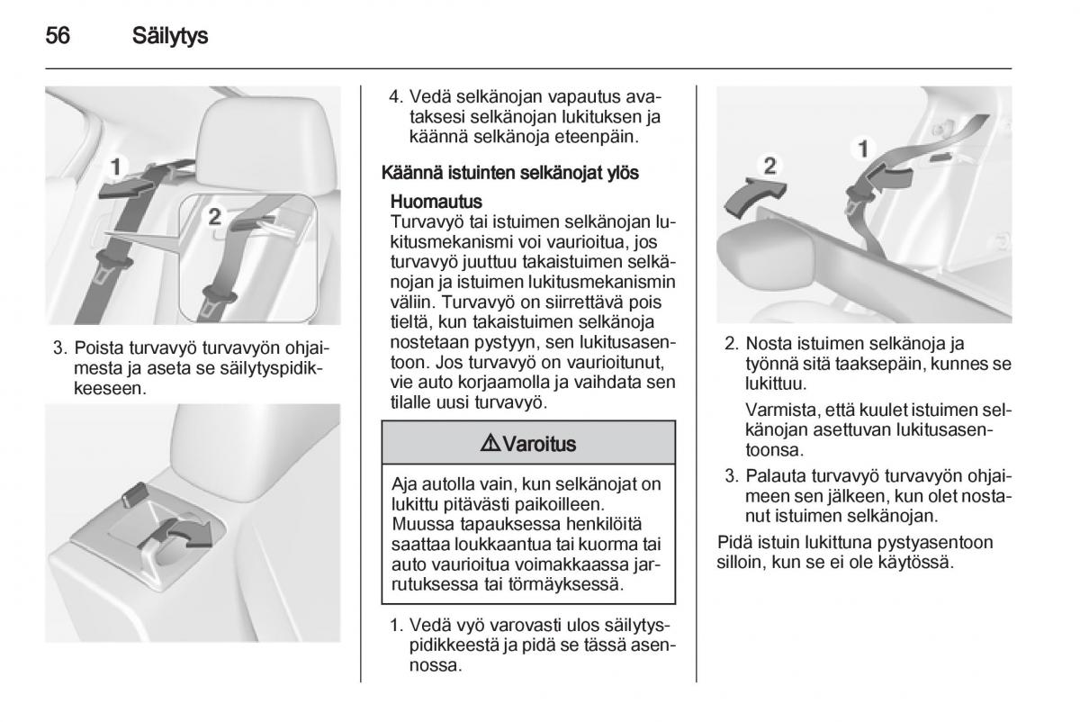 Opel Ampera omistajan kasikirja / page 58