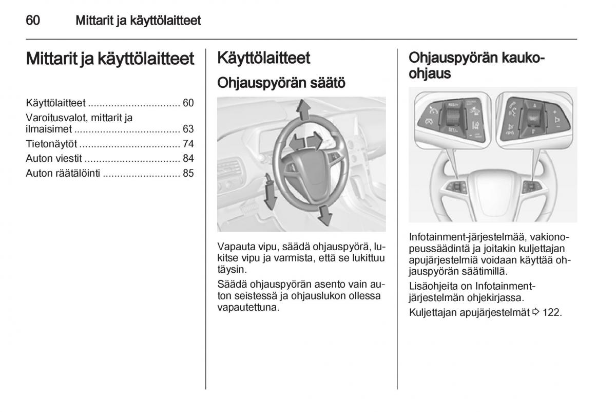 Opel Ampera omistajan kasikirja / page 62