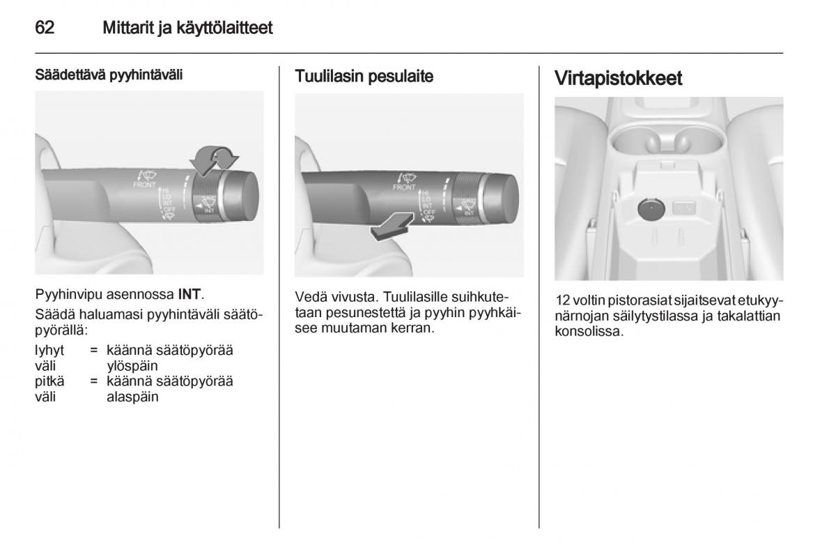 Opel Ampera omistajan kasikirja / page 64