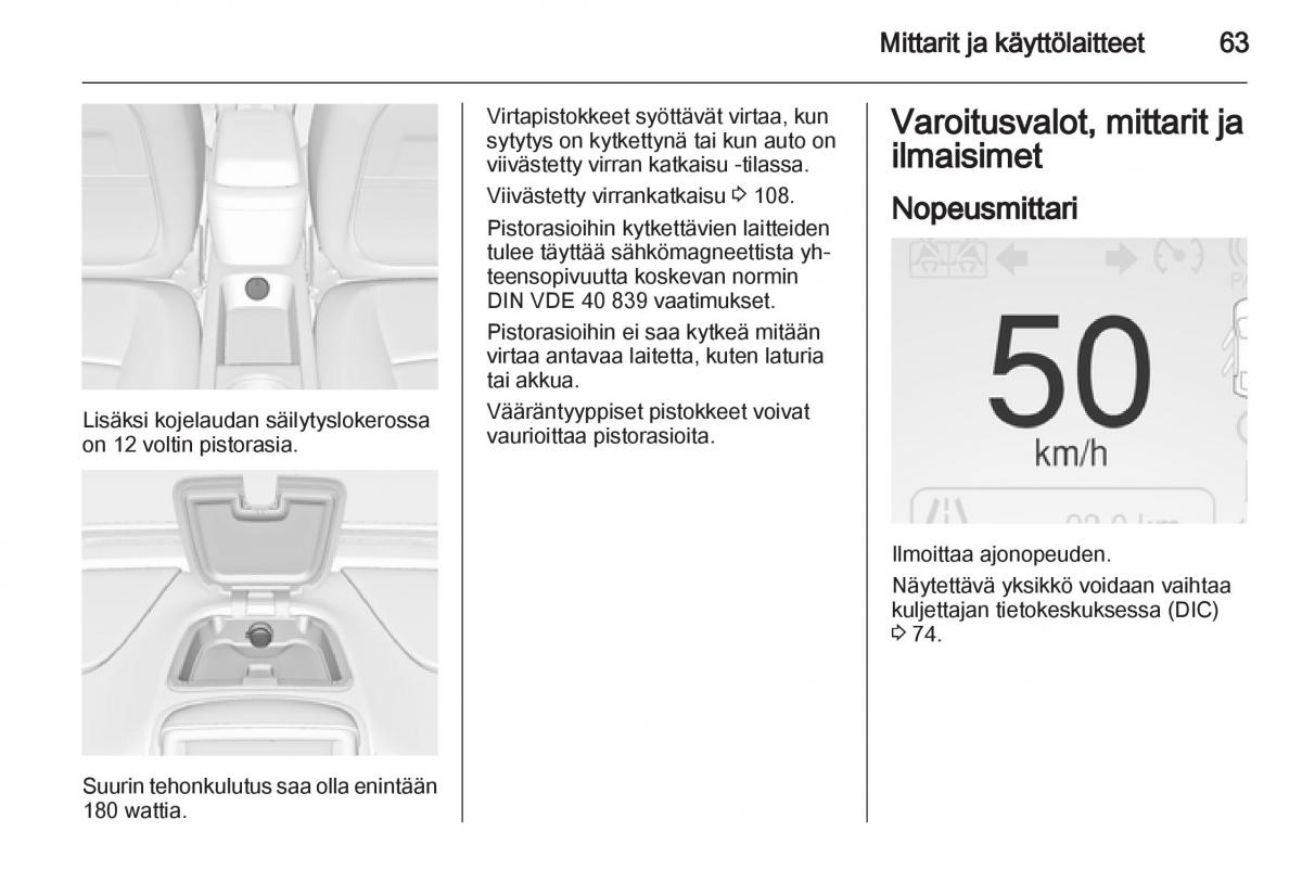 Opel Ampera omistajan kasikirja / page 65