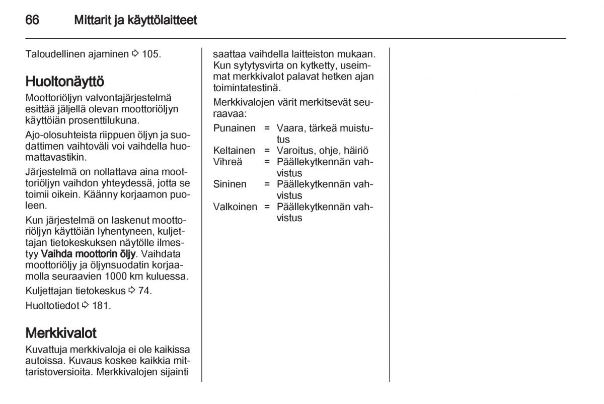 Opel Ampera omistajan kasikirja / page 68