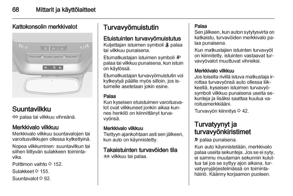 Opel Ampera omistajan kasikirja / page 70