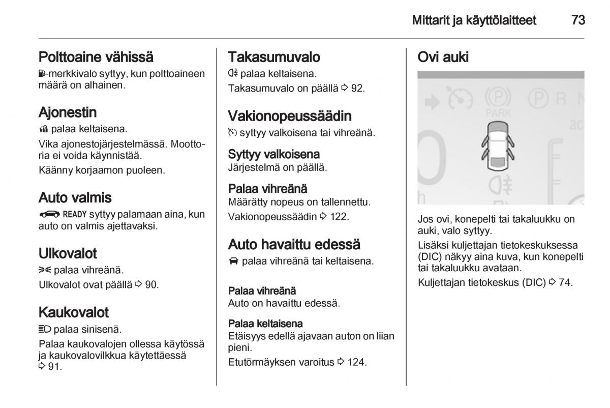 Opel Ampera omistajan kasikirja / page 75