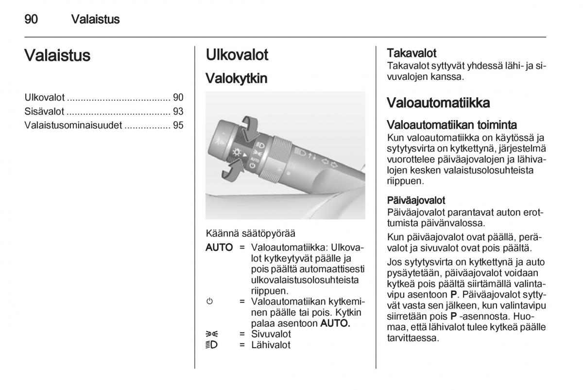 Opel Ampera omistajan kasikirja / page 92