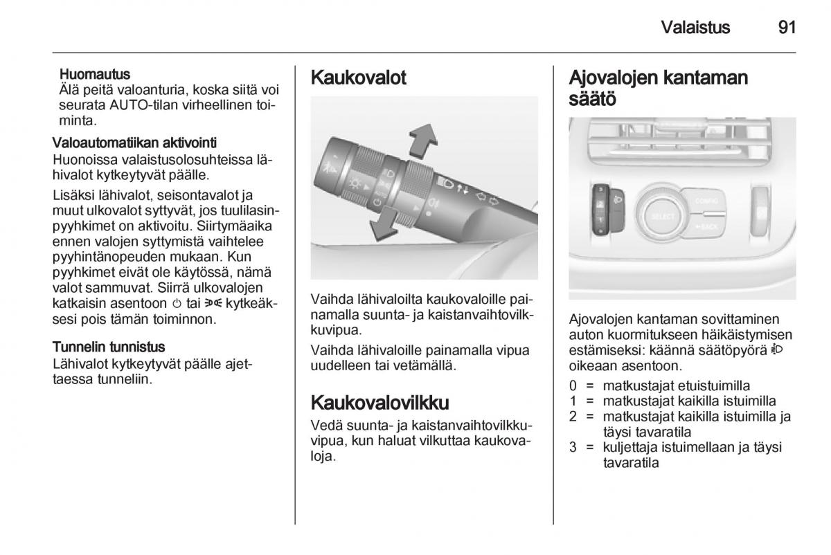 Opel Ampera omistajan kasikirja / page 93