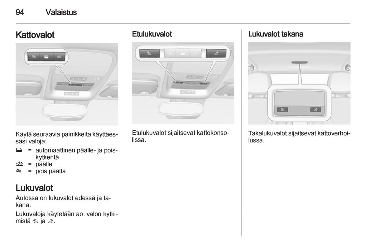 Opel Ampera omistajan kasikirja / page 96