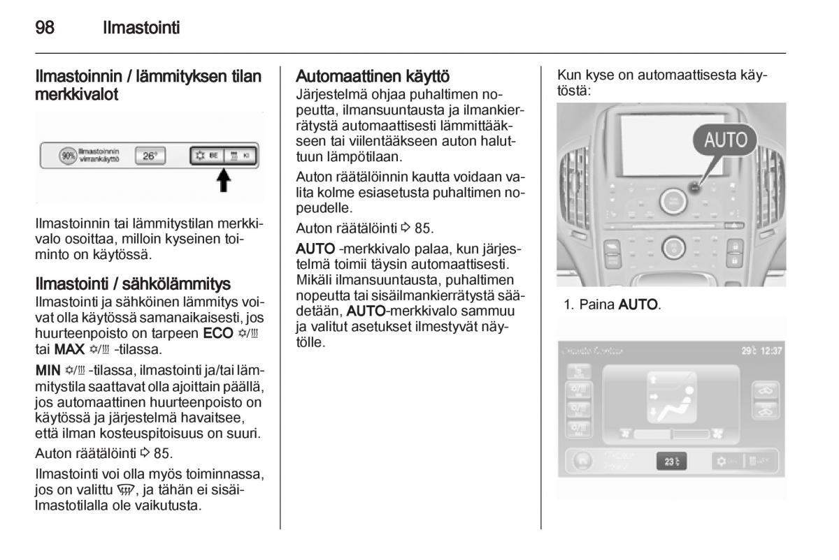 Opel Ampera omistajan kasikirja / page 100