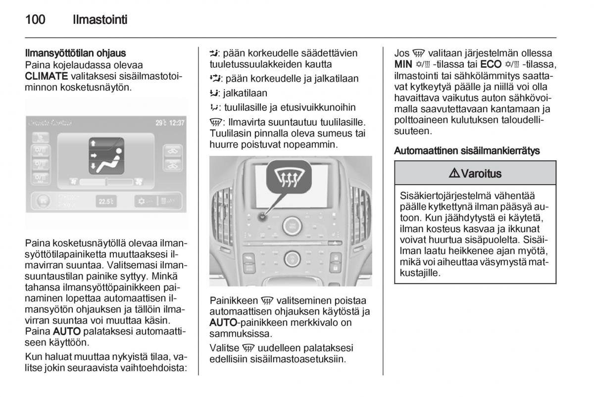 Opel Ampera omistajan kasikirja / page 102