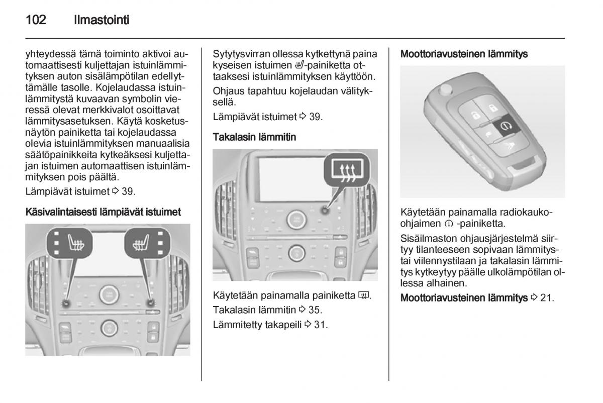 Opel Ampera omistajan kasikirja / page 104